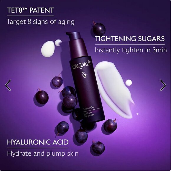 *BNIB* Caudalie Premier Cru Anti-Aging Serum w/ Niacinamide & Hyaluronc acid - Picture 6 of 7